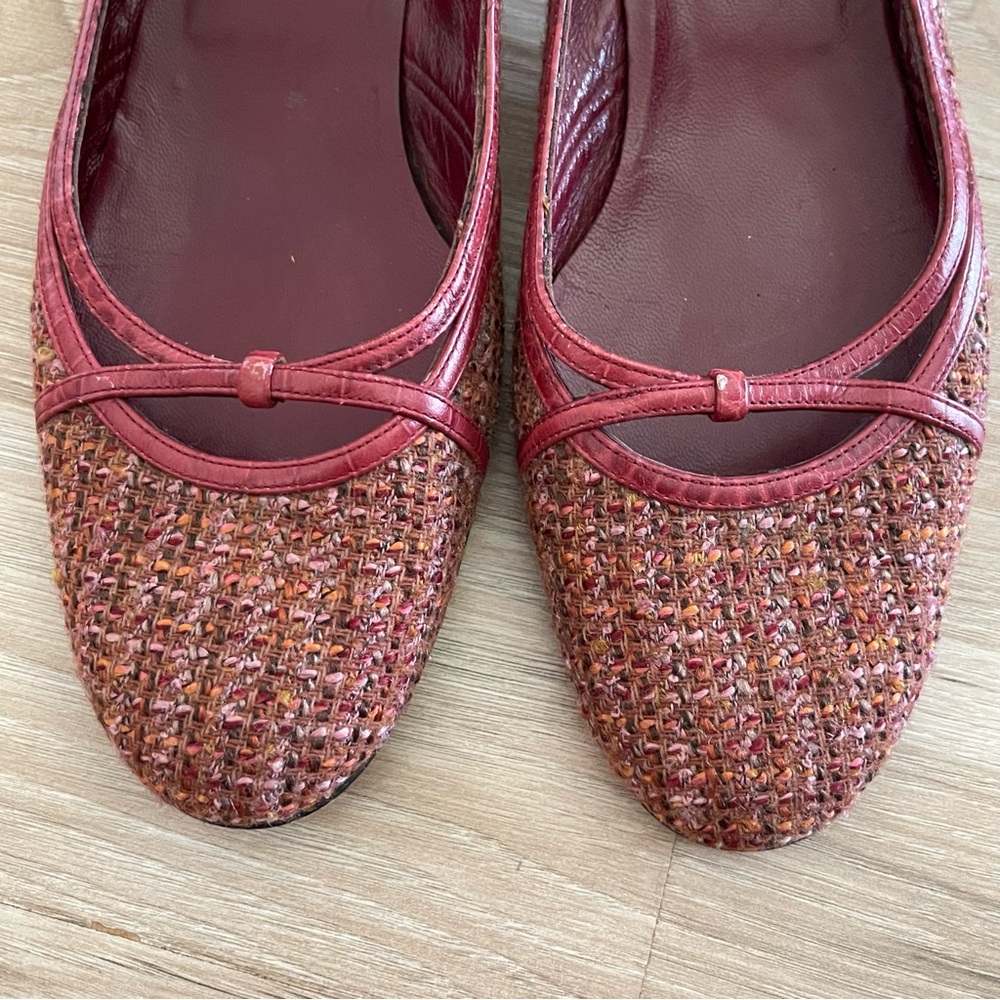 Martinez Valero Red Tweed Heels - Picture 5 of 8